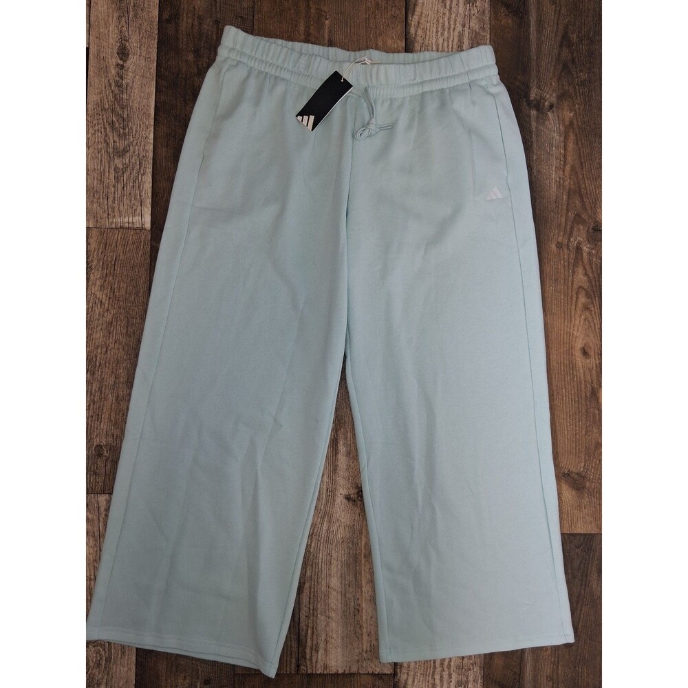 NEW! Women's Adidas Essentials Small Logo Feel Cozy Open-Hem Pants, 2XL - Picture 2 of 8